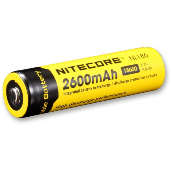 Nitecore Li-Ion batteri 18650, 2600mAh