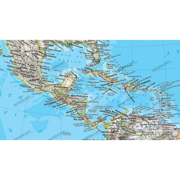 National Geographic Kontinentkarta continent map North and South America political (laminated)