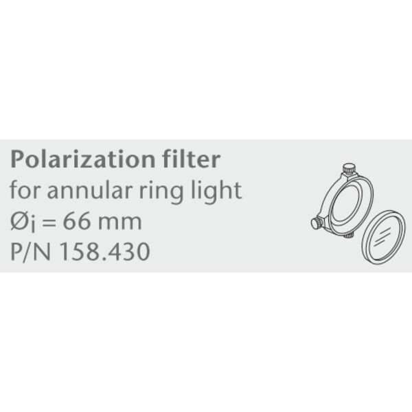 SCHOTT Polariseringsfilter för stativ med delade ringar Stativ. Ø=66mm