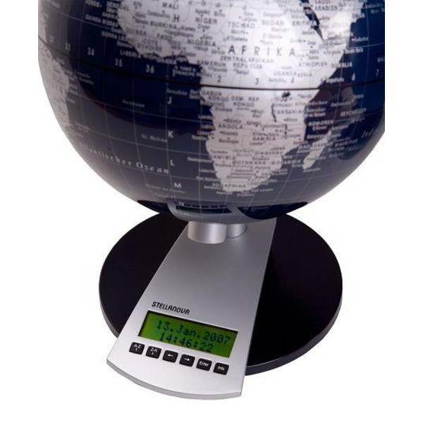 Stellanova Glob med världstid svart 20 cm