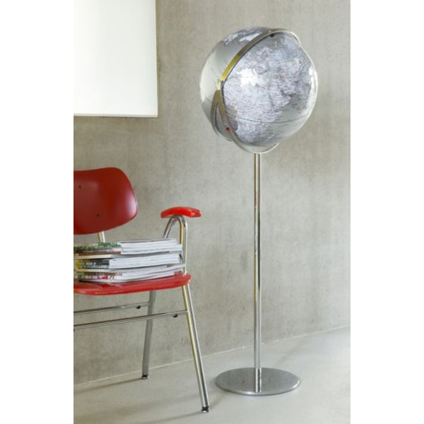 TROIKA Glob, golvmodell Apollo 17 Silver 43cm