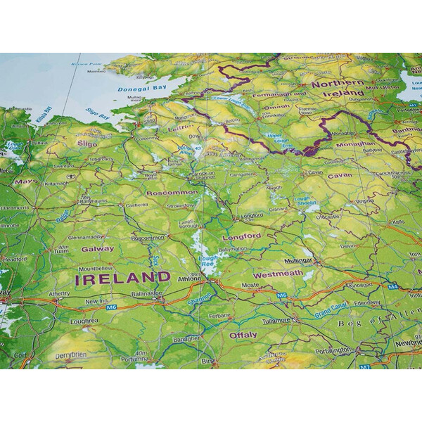 Georelief Storbritannien (57x77x2cm) 3D reliefkarta