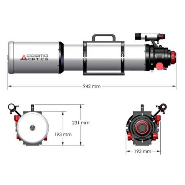 Agema Optics Apokromatisk refraktor AP 130/1040 SD 130 F8 OTA