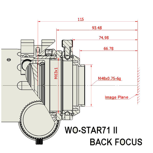 William Optics Apokromatisk refraktor AP 71/350 WO-Star 71 Gold OTA