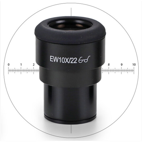 Euromex Okular för mätning IS.6210-CM, WF 10x / 22,10/100 microm., crosshair, Ø 30mm (iScope)