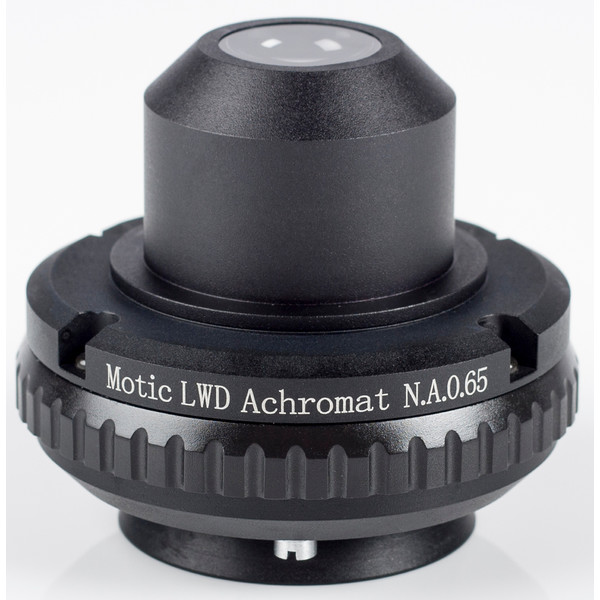 Motic Kondensor, N.A. 0,65, bd 10,8mm, LWD, achro, irismembran (BA410E, BA310)