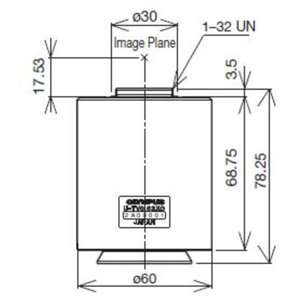 Evident Olympus Kameraadapter U-TV0.63XC-1-8, C-Mount