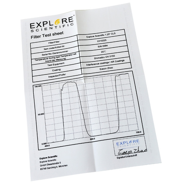 Explore Scientific Filter CLS 1,25"