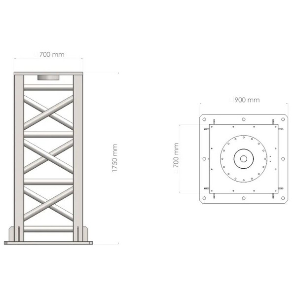 Radio2Space Radioteleskop Spider 500A Advanced med väderbeständig AZ-montering GoTo