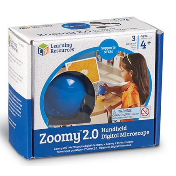 Learning Resources Zoomy 2.0 digitalt handhållet mikroskop (blått)