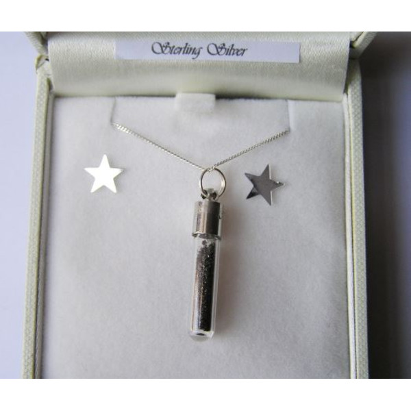 Jurassic Jewellery halsband med meteoritdamm (vial)