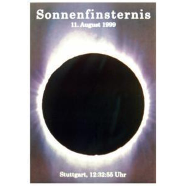 Poster Solförmörkelse Stuttgart 11 augusti 1999
