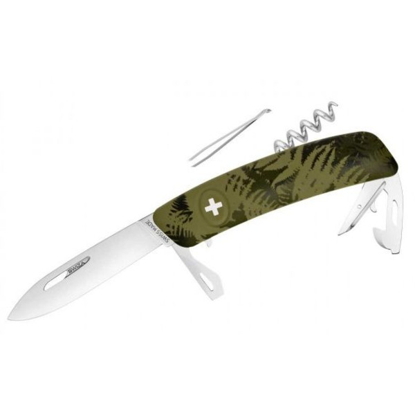 SWIZA Knivar Schweizisk armékniv C03 SILVA Camo Fern Khaki