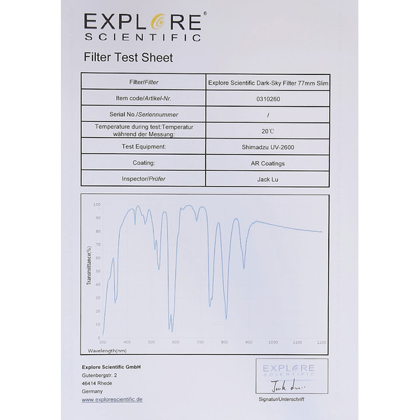 Explore Scientific Filter 77 mm