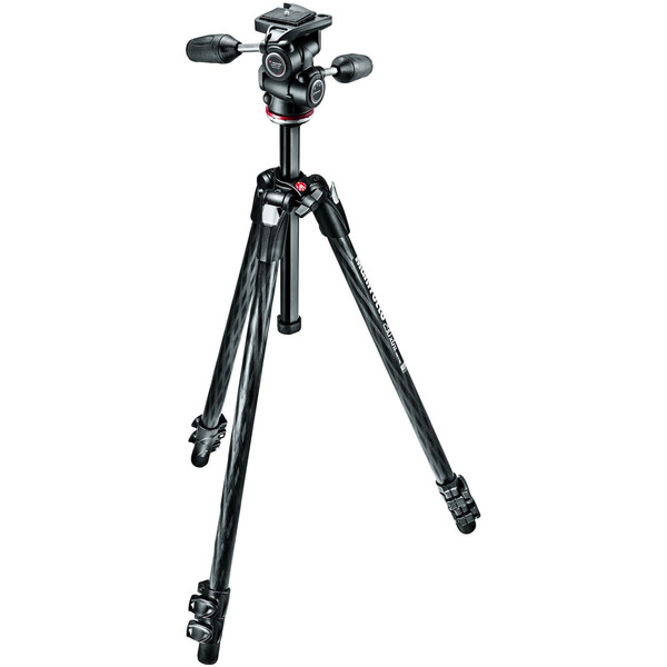 Manfrotto Kolfiber-trebensstativ MK290XTC3-3W med 3-vägs panoreringshuvud