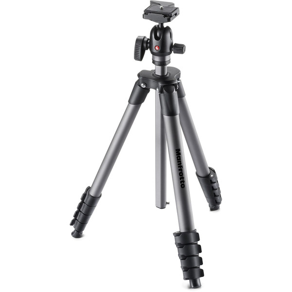 Manfrotto Aluminium-trebensstativ MKCOMPACTADVBH med Kulhuvud