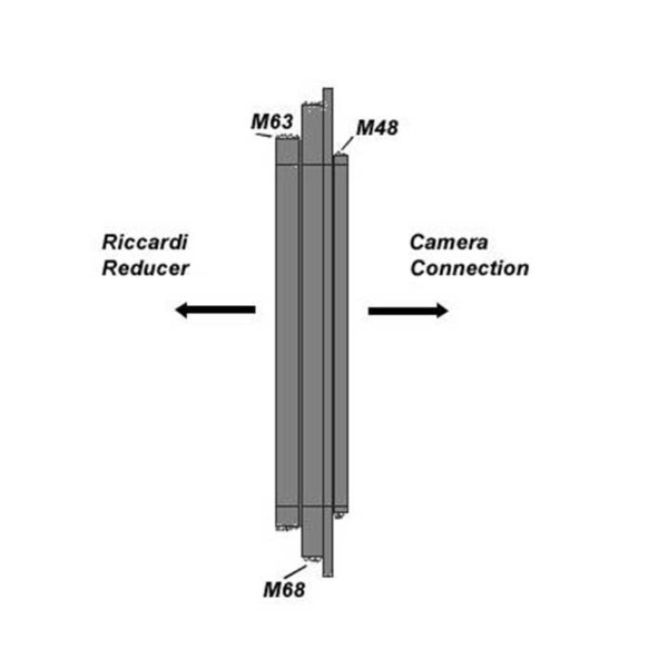 TS Optics Adapter från M68 och M63 till M48 - Riccardi anslutningsadapter