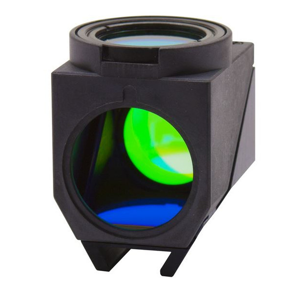 Optika LED Fluorescence Cube (LED + Filterset) för B-510LD4/B-1000LD4, M-1220, Blå LED Emission 460nm, Ex filter 455-495, Dich 500, Em 510LP