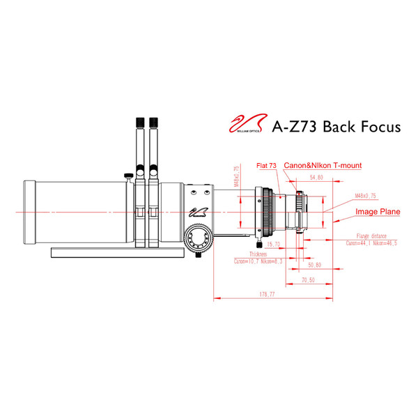 William Optics Apokromatisk refraktor AP 73/430 Super ZenithStar 73 Red OTA