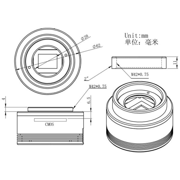 ZWO Kamera ASI 183 MM Mono