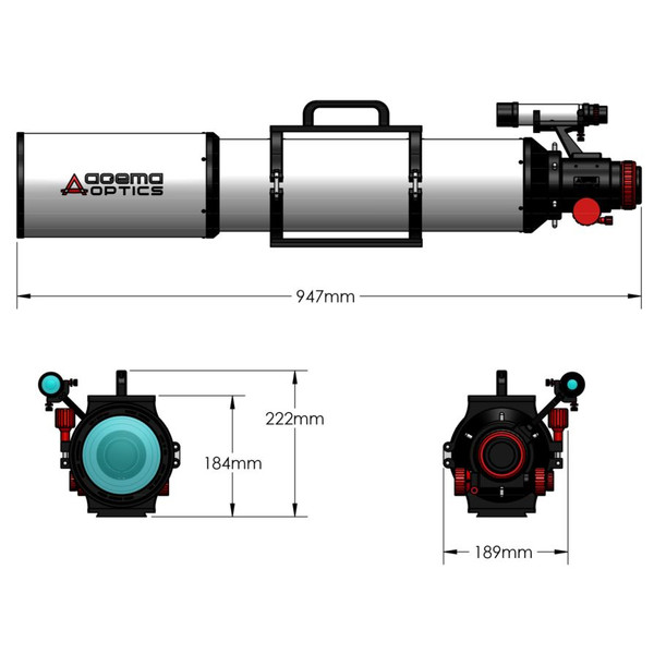 Agema Optics Apokromatisk refraktor AP 120/1040 SD 120 F8.7 OTA