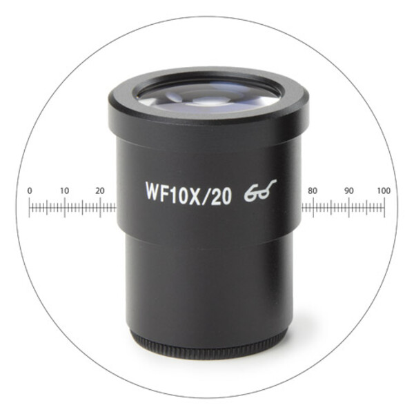 Euromex Okular för mätning HWF 10x/20 mm eyepiece with micrometer , SB.6010-M (StereoBlue)