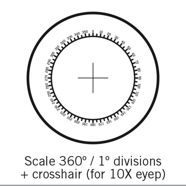 Motic Graticule 360°/1°, Ø 25mm, endast för 10X (SMZ-161)