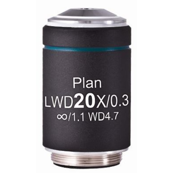 Motic Objektiv LWD PL, CCIS, plant, akromatiskt, 20x/0,3, b.d. 4,7 mm (AE2000)