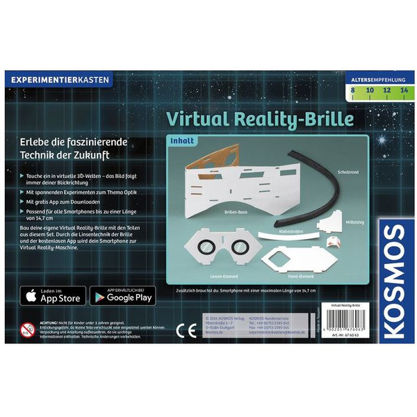 Kosmos Verlag Experimental Kit Virtual Reality-glasögon