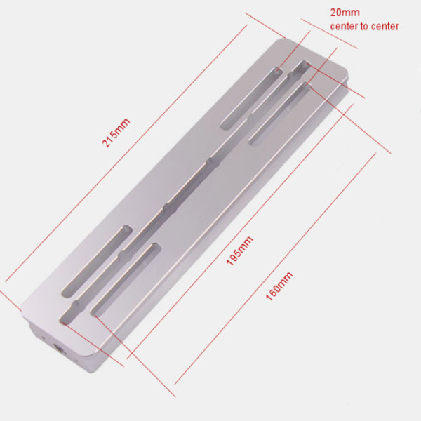 ASToptics UNIVERSAL V PLATTA 215MM m/50MM PLATTFORM (SILVER)