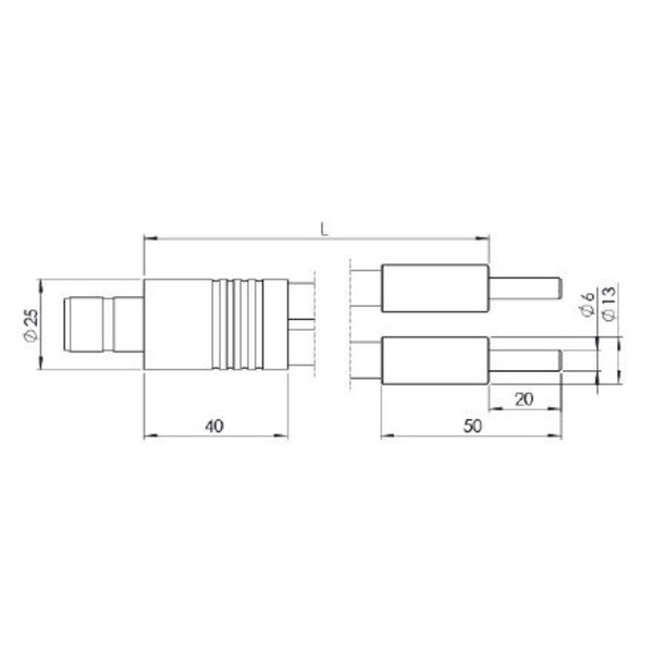 StarLight Opto-Electronics GLF2-1000-4.5, 2-armad, armlängd 1000 mm, aktiv diameter 4.5 mm