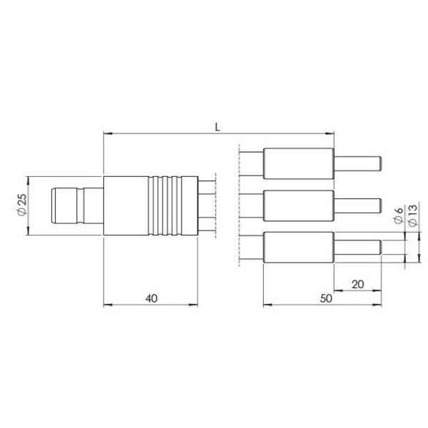 StarLight Opto-Electronics GLF3-1600-4.5, 3-armad, armlängd 1600 mm, aktiv diameter 4.5 mm