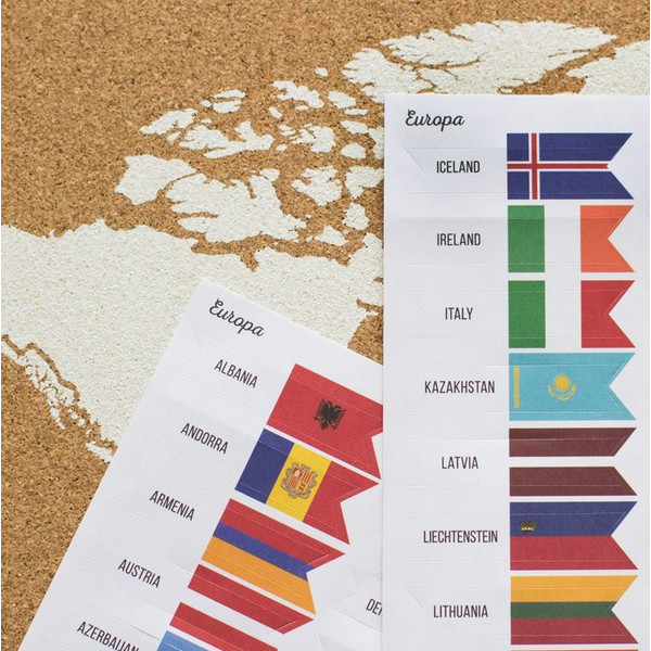 Miss Wood Världens flaggor märkningsflaggor paket värld 100 st