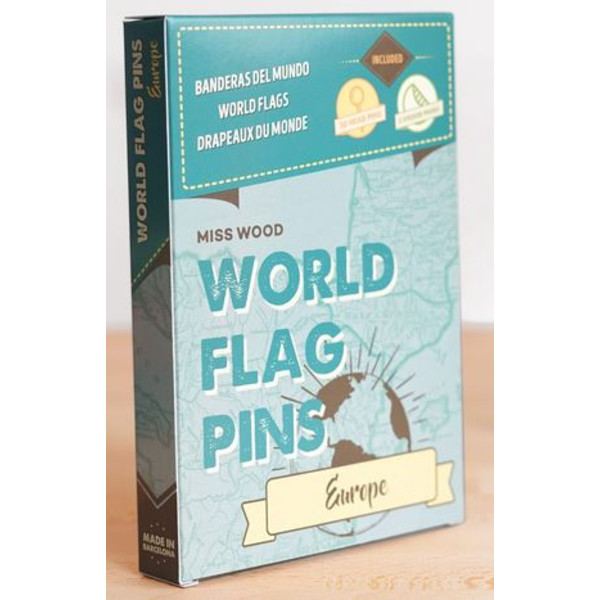 Miss Wood Världsflagga Pins Markeringsflaggor Europa 25 stycken