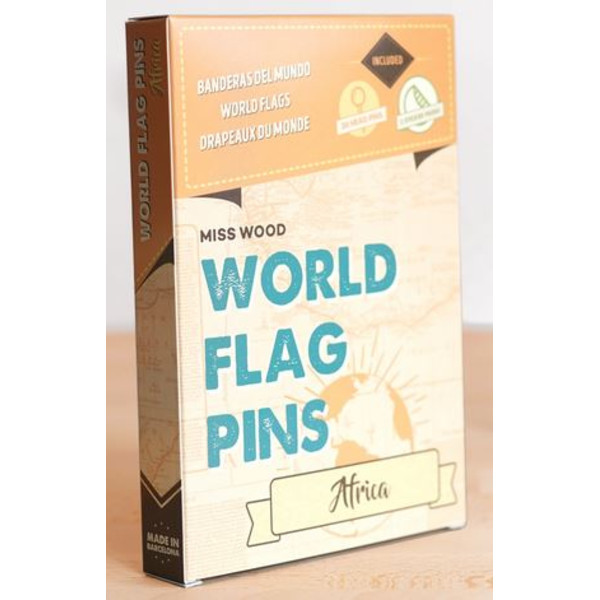 Miss Wood Världsflagga Pins Markeringsflaggor Afrika 25 stycken