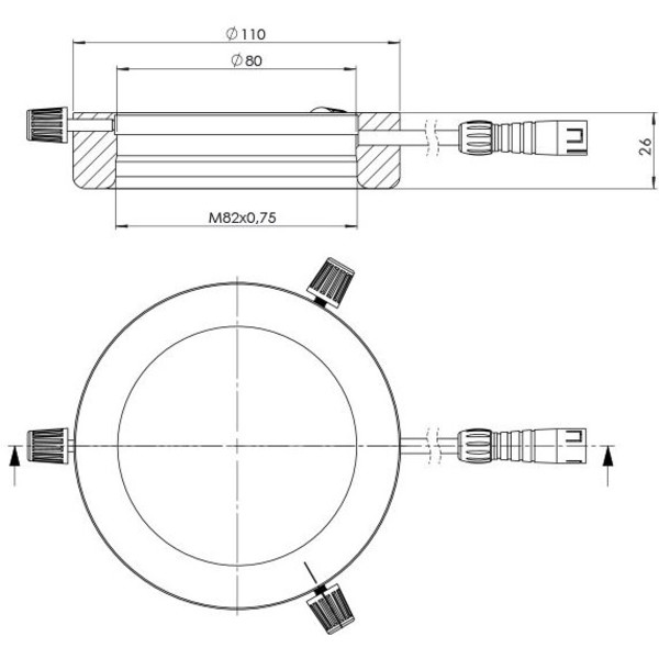 StarLight Opto-Electronics RL5-88-S4 B, segment, blå (470 nm), Ø 88mm