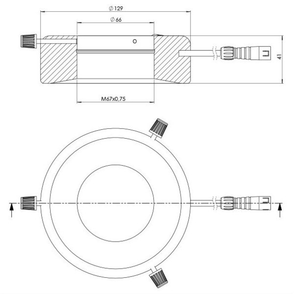 StarLight Opto-Electronics RL12-18f PW, strålkastare, ren vit (6.000 K), Ø 66 mm