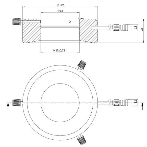 StarLight Opto-Electronics RL12-18s-S4 A, segment, bärnsten (590 nm), Ø 66mm