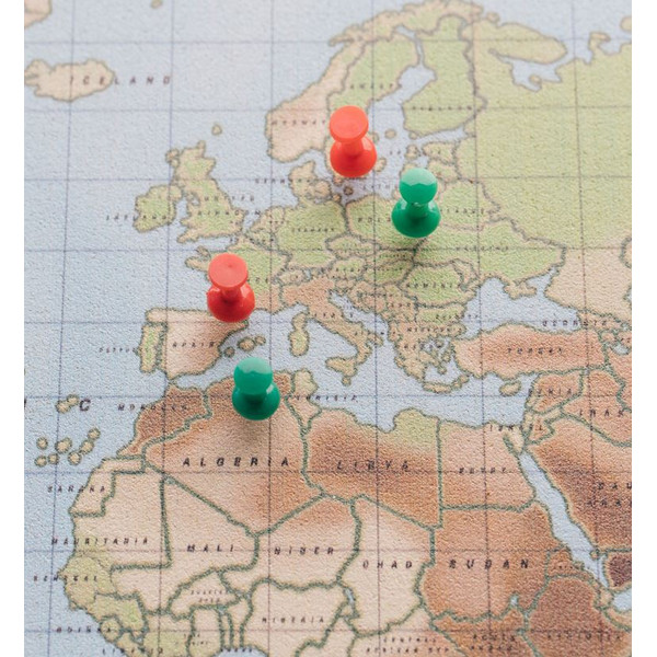 Miss Wood Världskarta Woody Karta Vattenfärg Fysisk XL