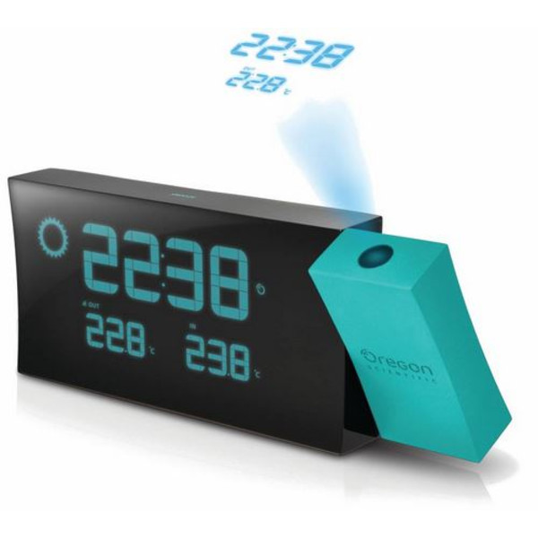 Oregon Scientific Trådlös väderstation Prysma Projektionsklocka med väderprognos BAR223 Blå Svart