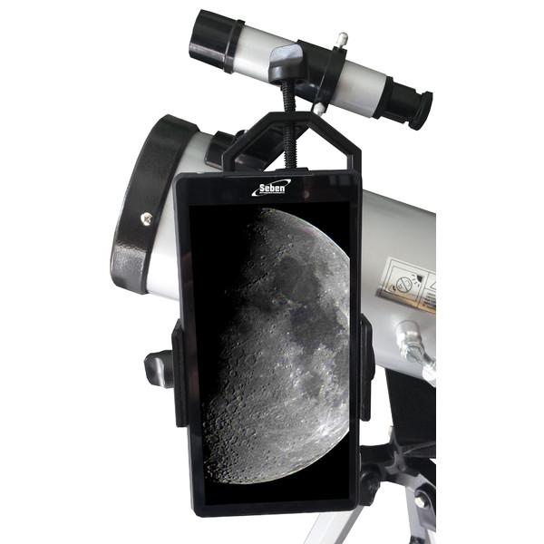 Seben 76-700 Reflektorteleskop Stort paket + Smartphone-adapter DKA5