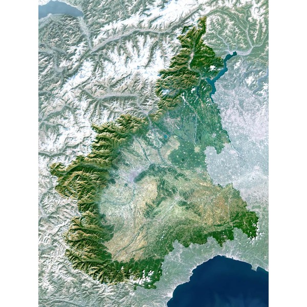 Planet Observer Regionkarta Region Piemonte