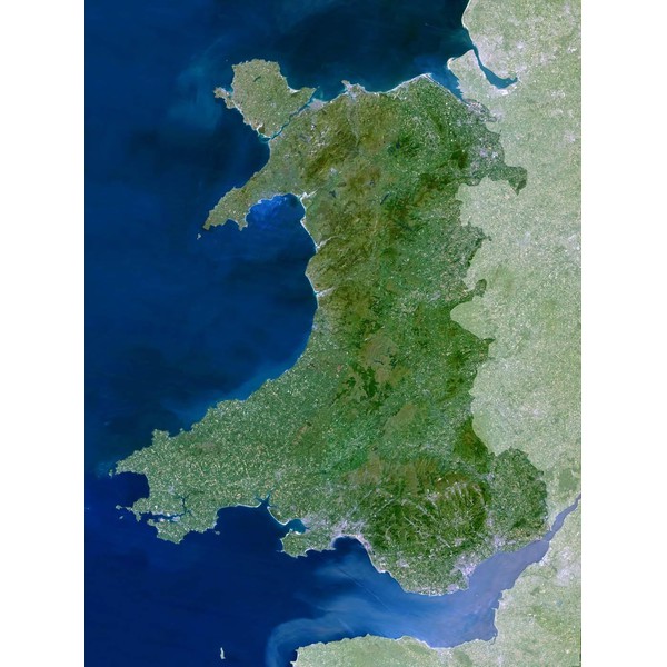 Planet Observer Regionkarta Region Wales