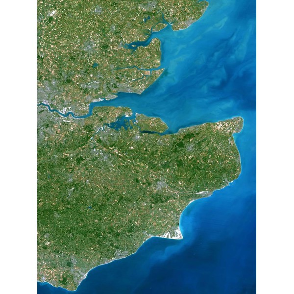 Planet Observer Regionkarta Region Kent & Thames Estuary