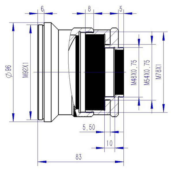 TS Optics Förflackare 1,0x M92