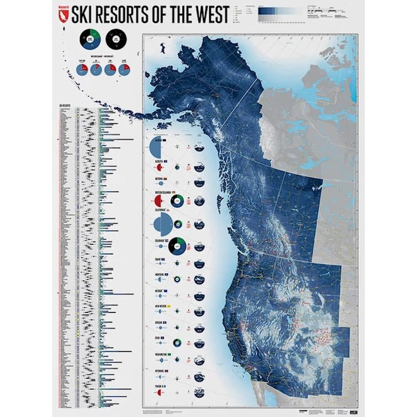 Marmota Maps Regionkarta Ski Resorts of the West