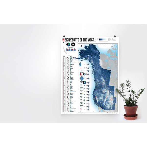 Marmota Maps Regionkarta Ski Resorts of the West