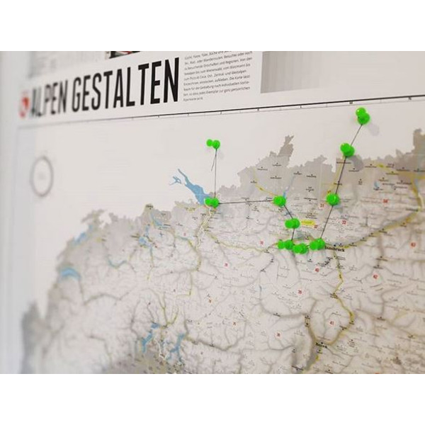 Marmota Maps Regionkarta Designa Alperna (100x70cm)