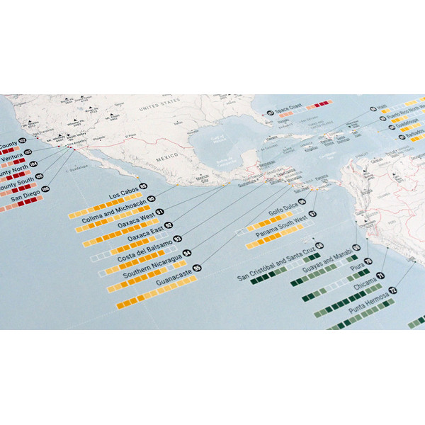 Marmota Maps Världskarta Surfing i hela världen (engelska)