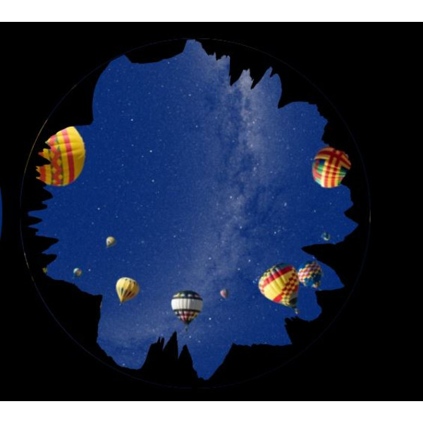astrial Slide för Sega Homestar Planetarium Scen från varmluftsballong